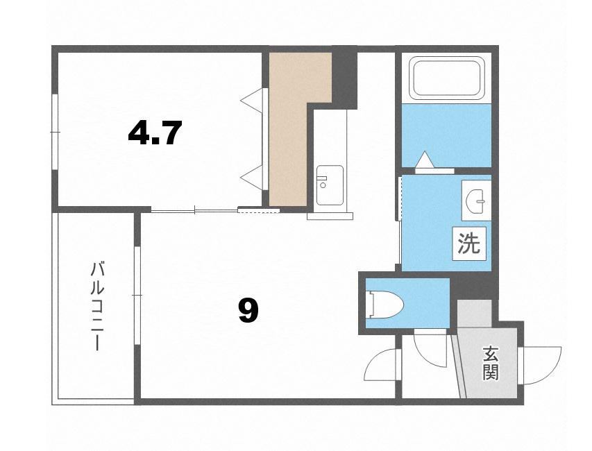 ATLANTIS SUEHIRO(1LDK/2階)の間取り写真