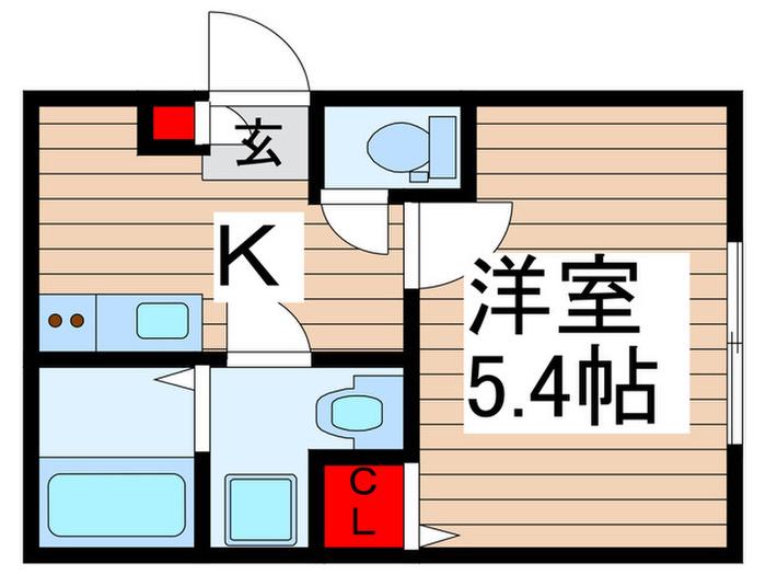 グレイスミロ松戸栄町(1K/1階)の間取り写真