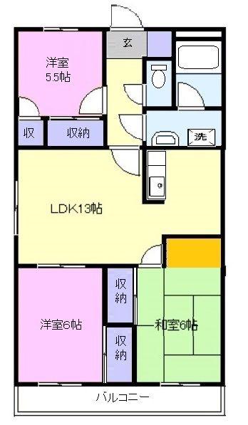 ヴェルデ(3LDK/2階)の間取り写真
