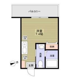 α PARKS イースト(ワンルーム/3階)の間取り写真