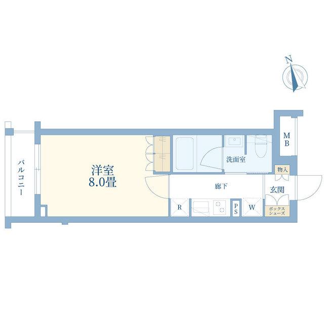 BELISTA品川中延(1K/2階)の間取り写真