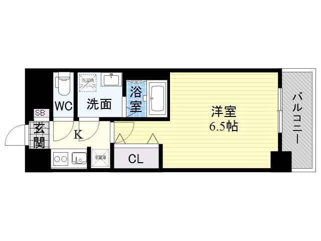 クレアート大阪イースト G4(1K/5階)の間取り写真