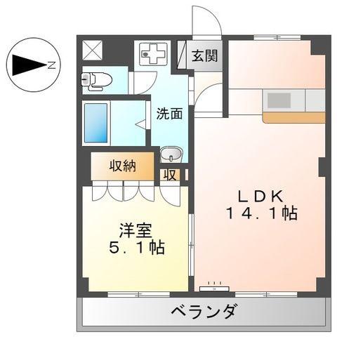 セレーヌ泉(1LDK/2階)の間取り写真