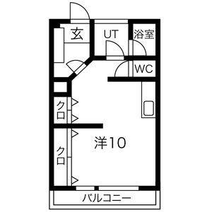 メゾンラピス(1K/3階)の間取り写真