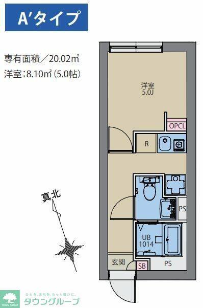 CITY WALK永福町(1K/2階)の間取り写真