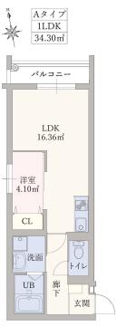 ライフフィールド麦野(1LDK/3階)の間取り写真