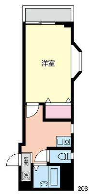 調布FTビル(1K/2階)の間取り写真