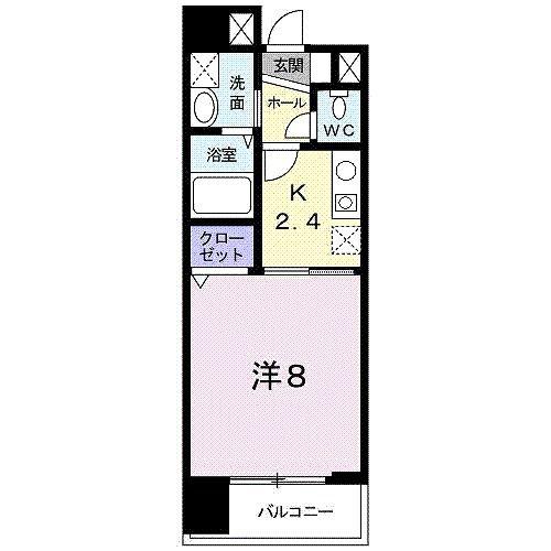 JR山陽本線 西条駅(広島) バス乗車時間:3分 最寄りバス停で下車 徒歩4分 12階建 築25年(1K/1階)の間取り写真