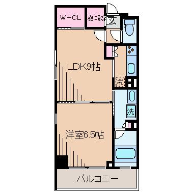 HF新横浜レジデンス(1LDK/3階)の間取り写真