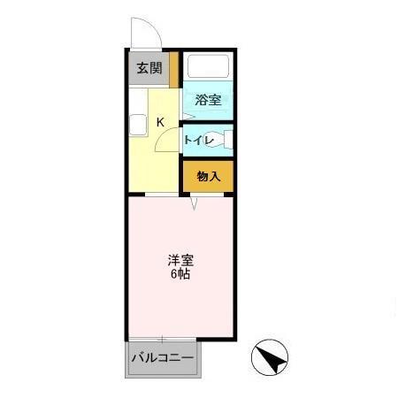 マイステージ21番館(1K/2階)の間取り写真