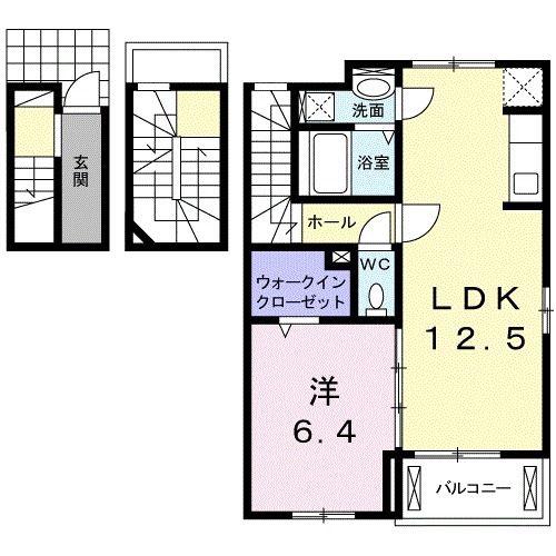 プリムローズ ハツネ(1LDK/3階)の間取り写真