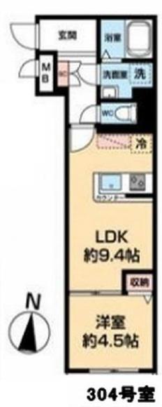 NEXAS EBARA(1LDK/3階)の間取り写真