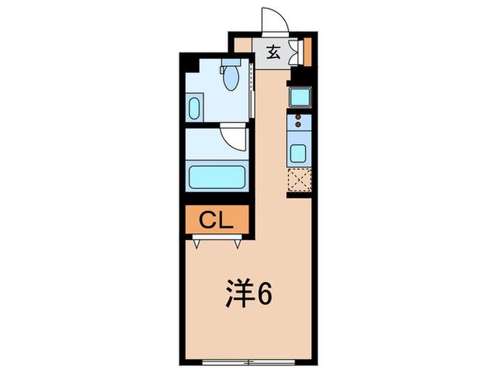 ミリアレジデンス品川中延(ワンルーム/4階)の間取り写真