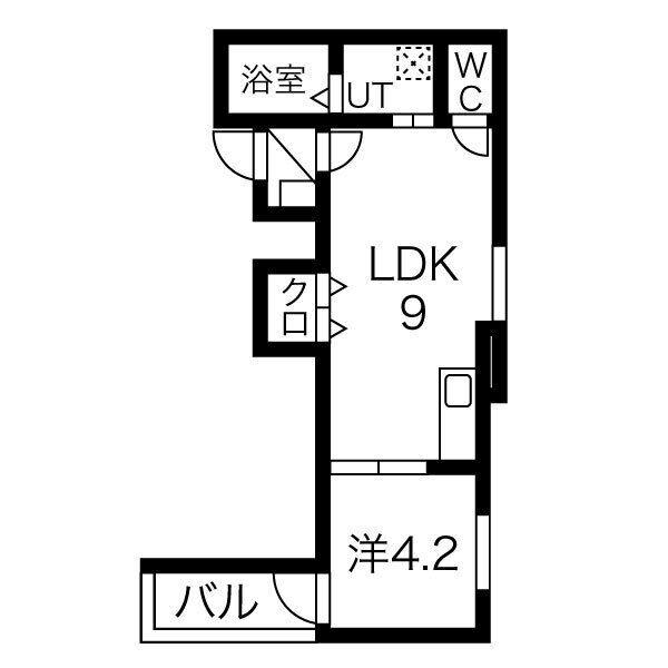 KOBE MKC(1LDK/1階)の間取り写真