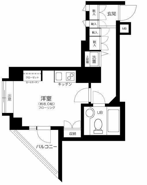 アルカーデンシティリンクス新宿(ワンルーム/10階)の間取り写真