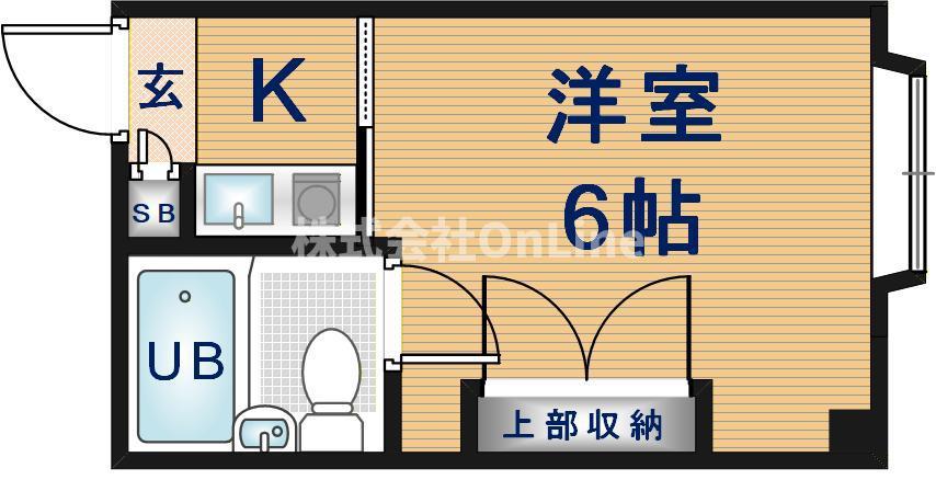 ロイヤル俊徳II(1K/3階)の間取り写真