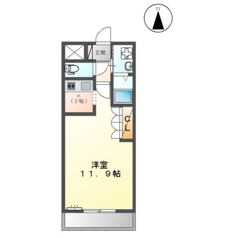プチソレイユ(1K/2階)の間取り写真