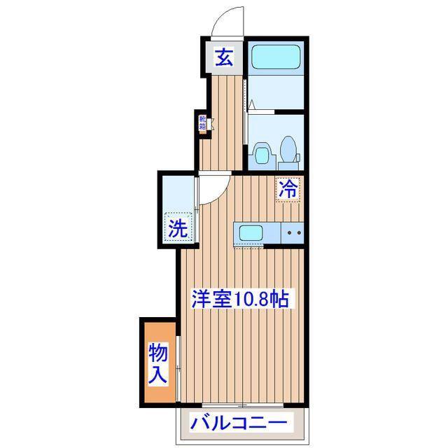 IIE SAINT-LOUIS I(1K/1階)の間取り写真