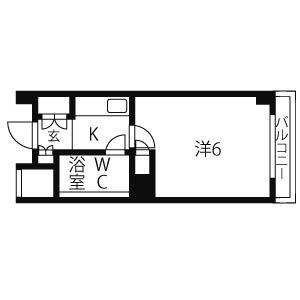 アーバンハイツNOA弐番館(1K/1階)の間取り写真