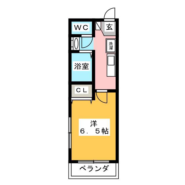 パレンティーア中野上町(1K/2階)の間取り写真