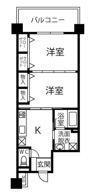 ラフィネ ネオ(2K/4階)の間取り写真