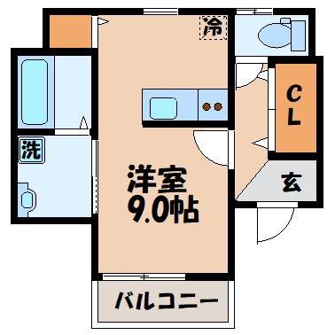 SINGPOSTジラソーレ(ワンルーム/1階)の間取り写真