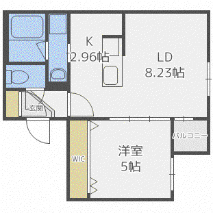 MIDOTOWN TERRACE A棟(1LDK/3階)の間取り写真