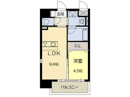第25関根マンション(1LDK/8階)の間取り写真