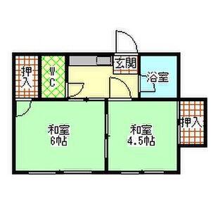 坂井荘(2K/2階)の間取り写真