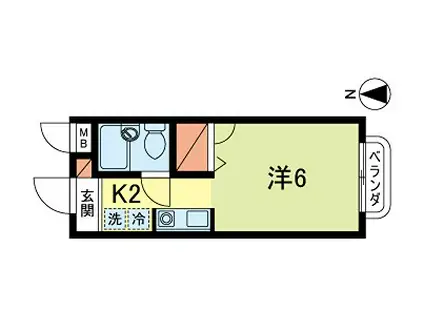 ハイムそれいゆ国分寺(ワンルーム/1階)の間取り写真