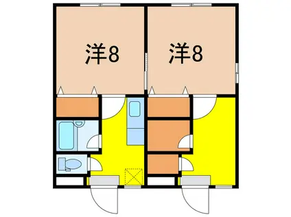 クリエイト(2K/2階)の間取り写真