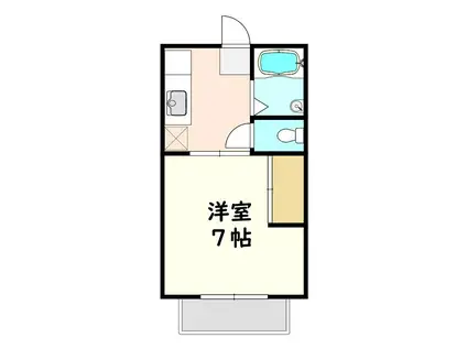 あづまハイツ(1K/2階)の間取り写真