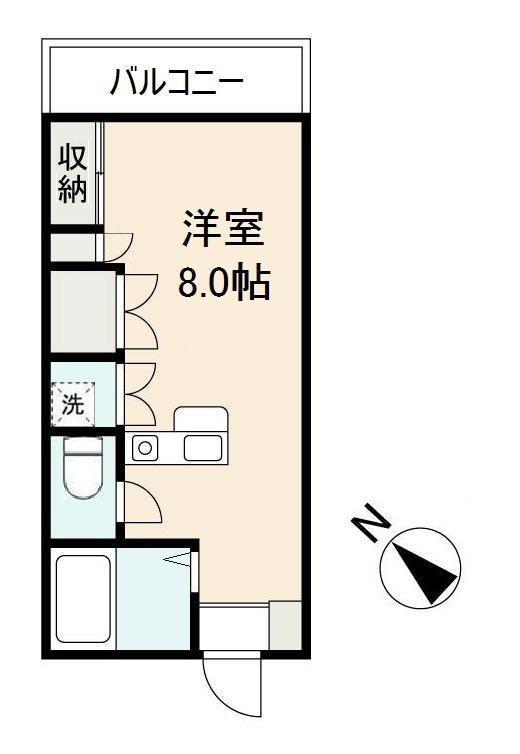 ボレバードマンション(ワンルーム/1階)の間取り写真