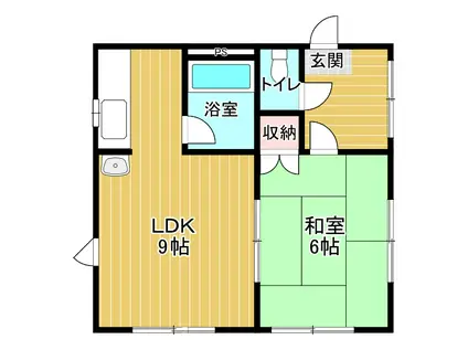 JR東海道本線 天竜川駅 徒歩25分 2階建 築31年(1LDK/2階)の間取り写真