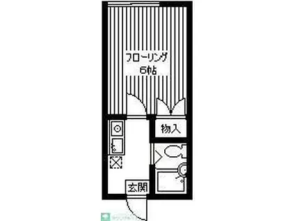 グローリー野沢(1K/1階)の間取り写真