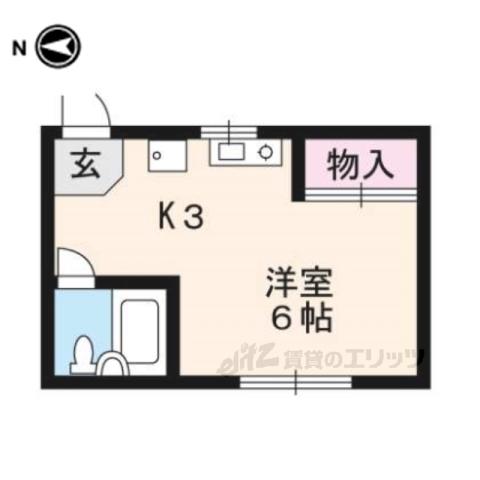サンクシャンブル(1K/1階)の間取り写真