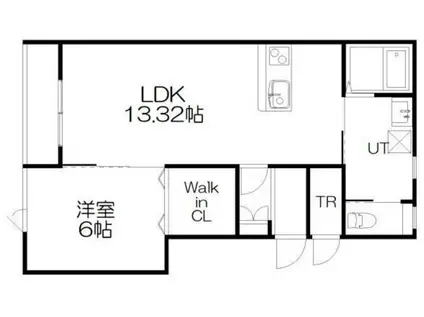 プリムヴェールII(1LDK/1階)の間取り写真