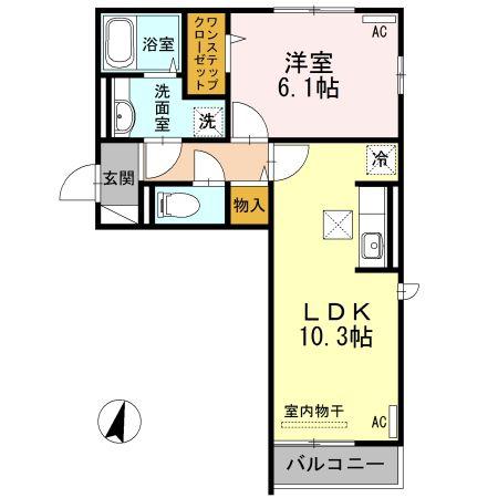 ルヴェール井荻(1LDK/3階)の間取り写真
