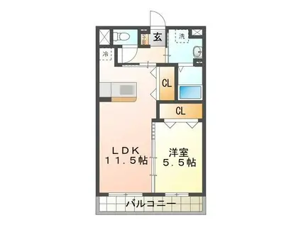 JR紀勢本線 六軒駅(三重) 徒歩19分 3階建 築16年(1LDK/1階)の間取り写真