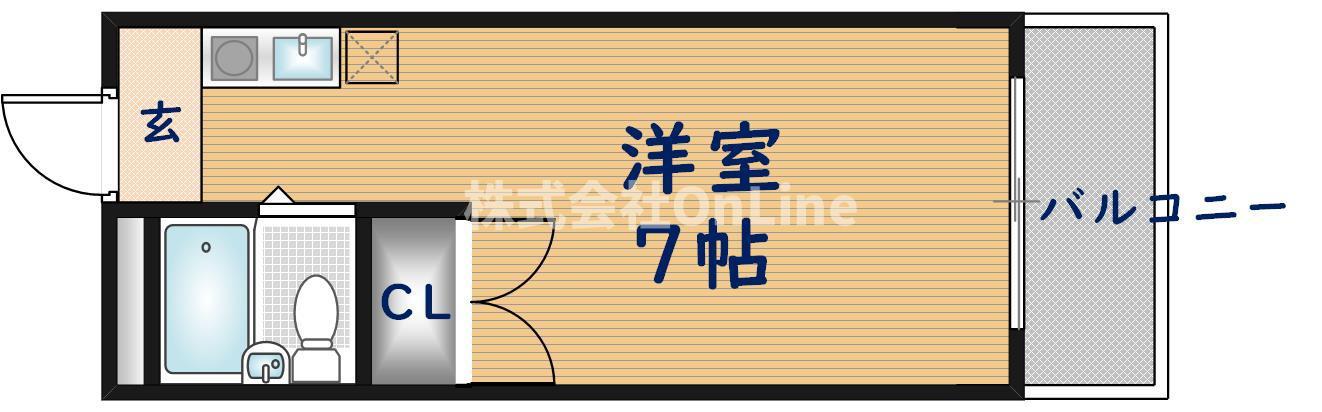 モンマルト21(ワンルーム/2階)の間取り写真