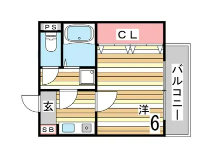 ルナ大塚(1K/1階)の間取り写真