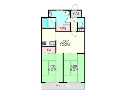 永和大発マンション(2LDK/3階)の間取り写真