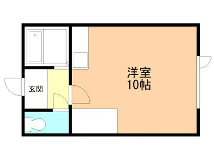 クリーンコーポ藍(ワンルーム/1階)の間取り写真