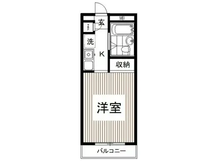 ハイツ・トーン(1K/3階)の間取り写真