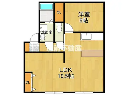 アイタウン本庄(1LDK/2階)の間取り写真