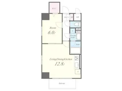 グランククナ(1LDK/4階)の間取り写真