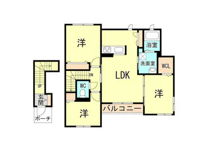 ドミールIII(3LDK/2階)の間取り写真