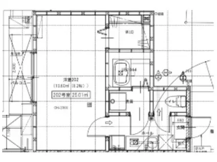 カーサグレーシアふじみ野(1K/2階)の間取り写真