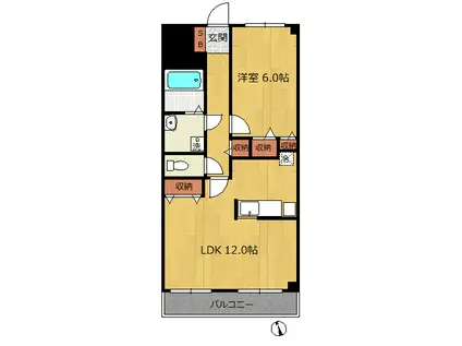 メゾンベール・アイ(1LDK/1階)の間取り写真