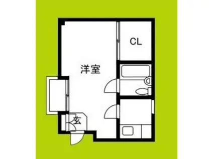 関目井上ビル(ワンルーム/4階)の間取り写真